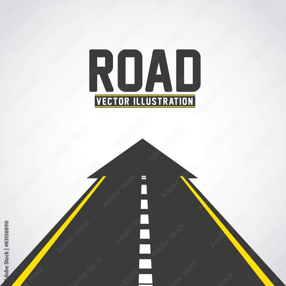 Sticker road infographics