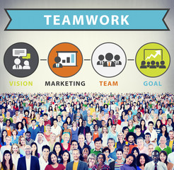 Teamwork Team Collaboration Connection Togetherness Concept