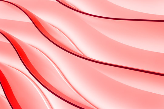 Red gradient lines background, abstract wavy glowing 