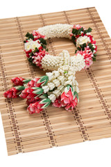 Fototapeta na wymiar Thai traditional craft flower garland