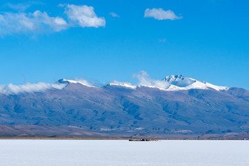 Salinas Grandes on Argentina Andes is a salt desert in the Jujuy