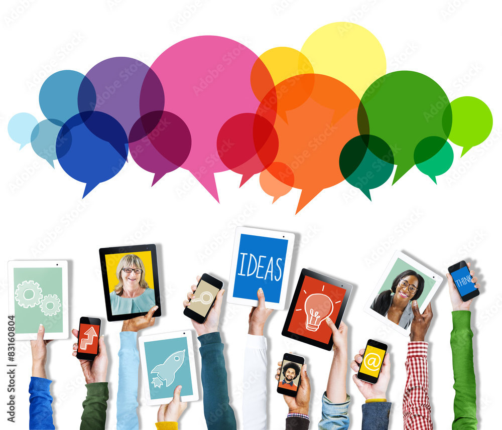 Poster speech bubbles message concept symbol communication idea concept