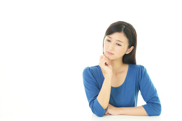 Fototapeta premium 憂鬱な表情の女性