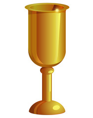 Golden chalice vector image