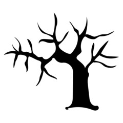 Tree silhouette isolated illustration