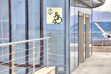 Sochi, a lift for the disabled - wheelchair