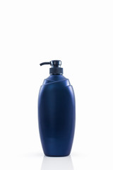 Dark blue bottle on a white background.