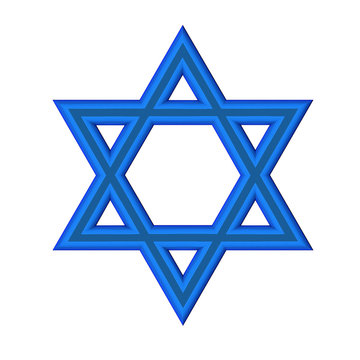 image of the Star of David on a white background isolated