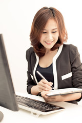 young asian businesswoman working in office