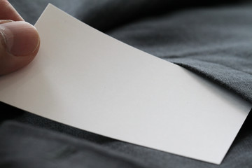 Blank corporate identity package business card with dark grey su