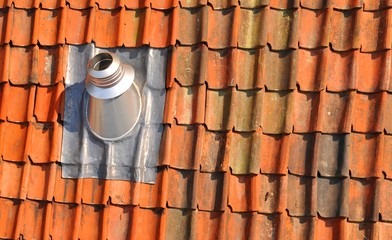 Abstract view of roof and chimney