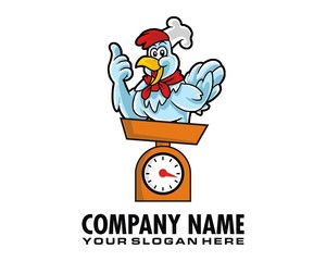 chicken weighed logo image vector