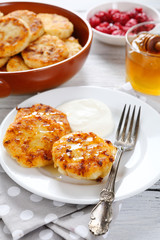 cheese pancakes on a plate