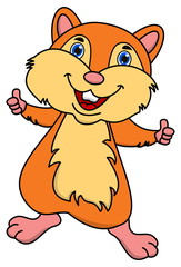 smiling and happy squirrel standing
