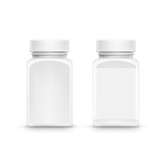 Vector Plastic Packaging Bottle with Cap for Pills