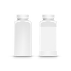 Vector Plastic Packaging Bottle with Cap for Pills