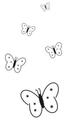 butterfly with stars flying