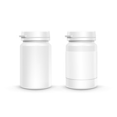 Vector Plastic Packaging Bottle with Cap for Pills