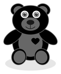 a smiling black bear cub