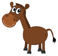 a smiling brown horse
