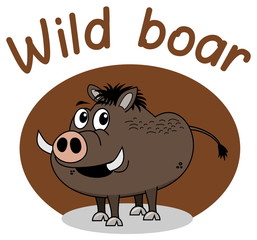a boar on brown background
