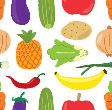 vegetables seamless background