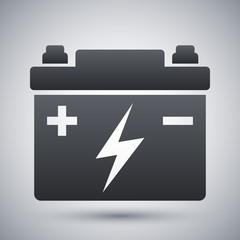 Car battery vector icon