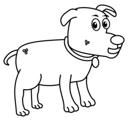 Obraz na płótnie Canvas small dog for coloring's profile 