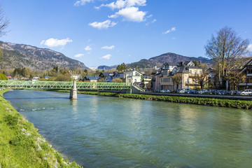 Obraz premium old bridge at Traun river - Bad Ischl