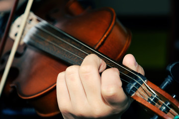 Violinist playing