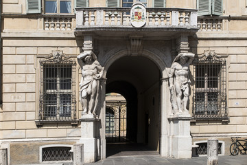 Mantua, Italy, Sordello Square, Statue
