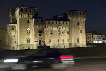Mantua, castle of Gonzaga by night