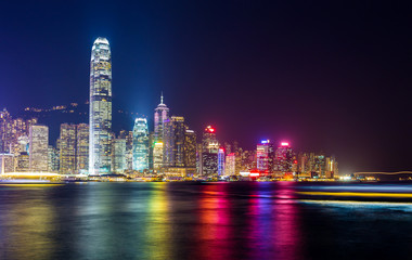 Fototapeta na wymiar Hong Kong night view of skyline