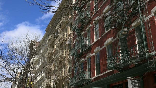 SoHo-Cast Iron Historic District. Cast-iron facades. NYC, USA