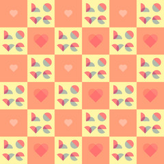 Romantic pattern for Valentines Day and wedding.