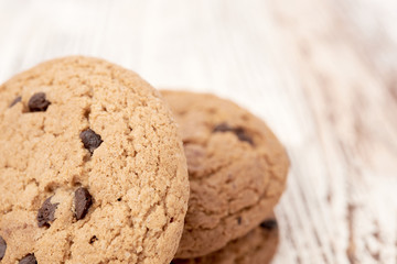 oat cookies on wooden table