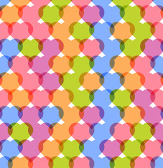 Bright romantic seamless pattern with hearts.