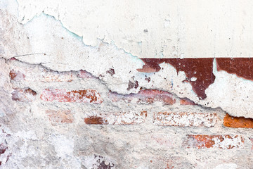 Cracked decay painted concrete wall texture background,grunge wa