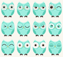 seamless owls pattern
