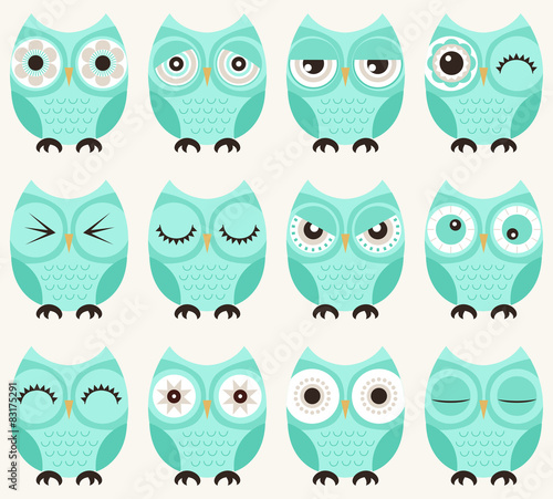 seamless owls pattern Stock image and royaltyfree vector files on Fotoliacom Pic 83175291 Craft owl paper diy hoot birds easy adorable
