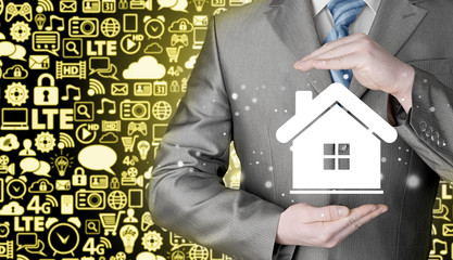 Home insurance concept.