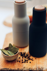 spices on cutting board 