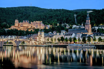 Fototapeta na wymiar Heidelberg Stadtansicht mit Schloss