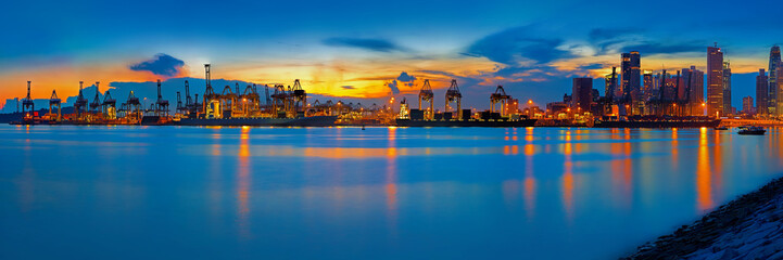 Fototapeta na wymiar Port of Singapore