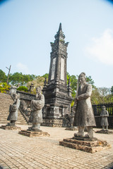Tomb of Khai Dinh emperor in Hue, Vietnam.