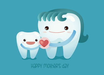 I love mom ,dental concept