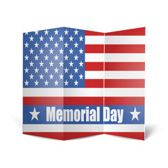 Flag of America to memorial day vector illustration