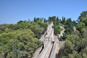 Fototapeta na wymiar Gibralfaro Castle in Málaga