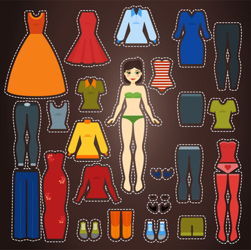 Cute Dress Up Paper Doll Body Template