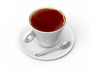 tea cup isolated on white